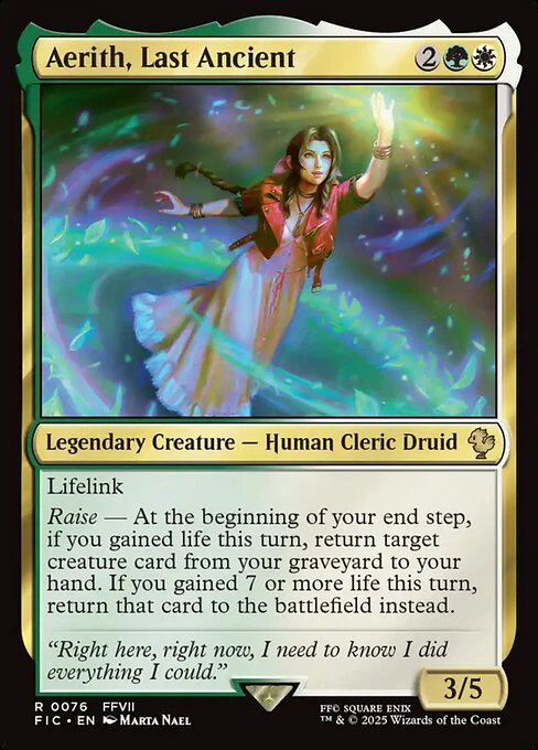 Aerith, Last Ancient (Surge Foil) - Commander: FINAL FANTASY - R - 76