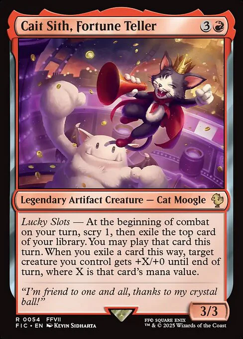 Cait Sith, Fortune Teller (Surge Foil) - Commander: FINAL FANTASY - R - 54