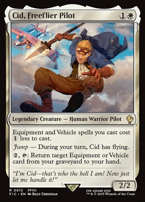 Cid, Freeflier Pilot (Surge Foil) - Commander: FINAL FANTASY - R - 13