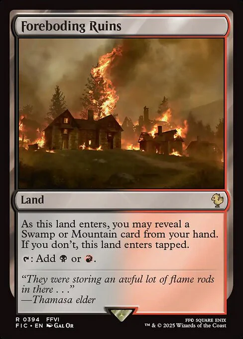 Foreboding Ruins (Surge Foil) - Commander: FINAL FANTASY - R - 394