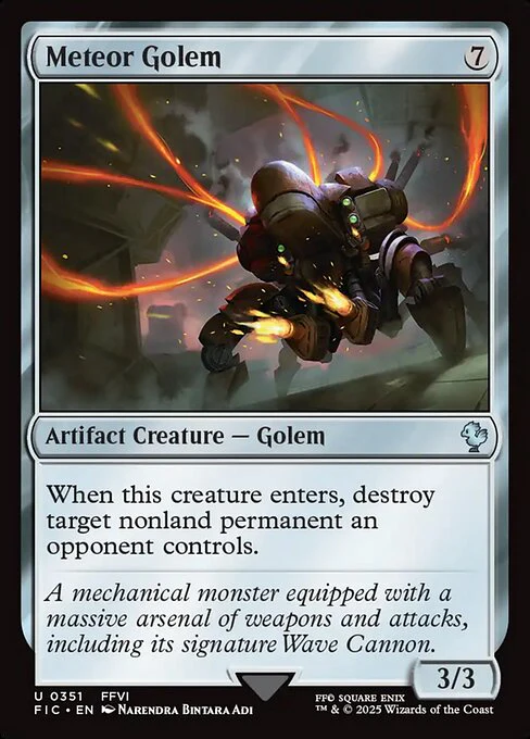 Meteor Golem (Surge Foil) - Commander: FINAL FANTASY - U - 351