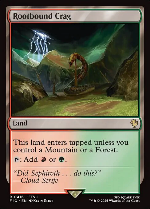 Rootbound Crag (Surge Foil) - Commander: FINAL FANTASY - R - 416