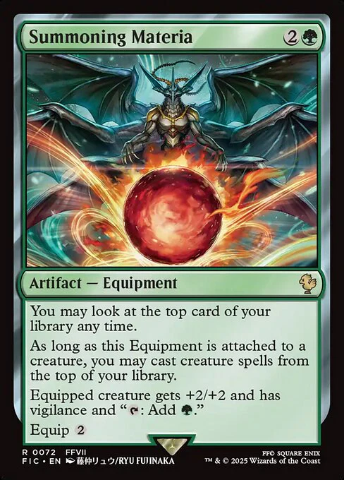 Summoning Materia (Surge Foil) - Commander: FINAL FANTASY - R - 72