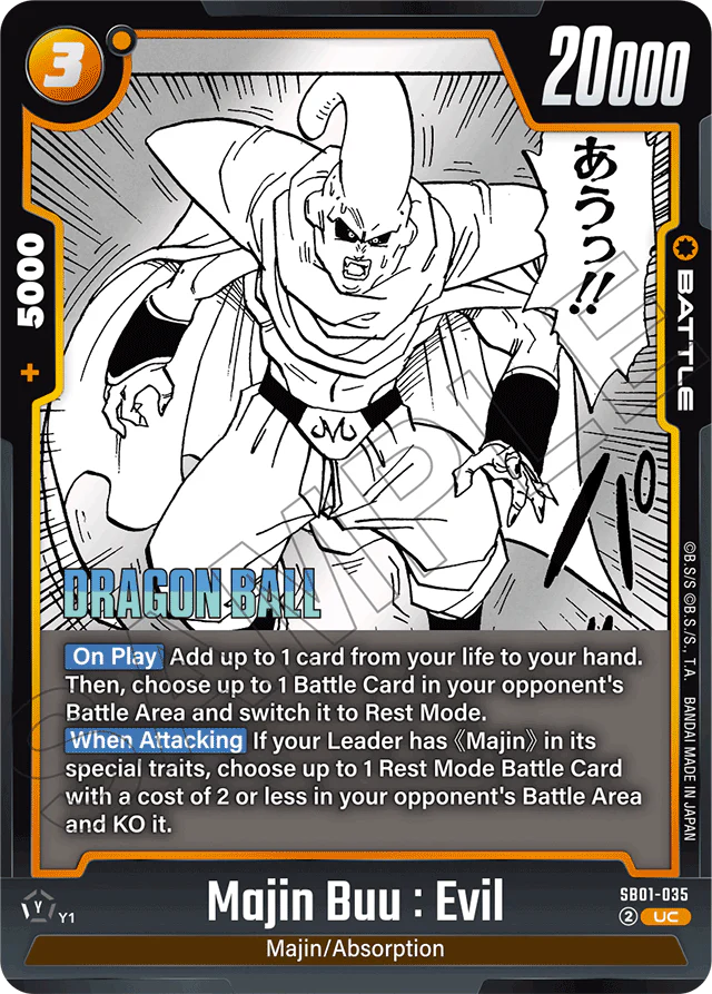 Majin Buu : Evil - SB01-035 - Manga Booster 01 - Uncommon - SB01-035
