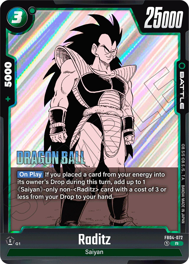 Raditz - FB04-072 - Manga Booster 01 - Rare - FB04-072