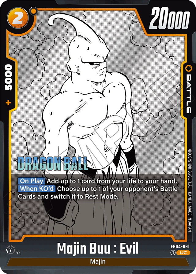 Majin Buu : Evil - FB04-091 - Manga Booster 01 - Uncommon - FB04-091