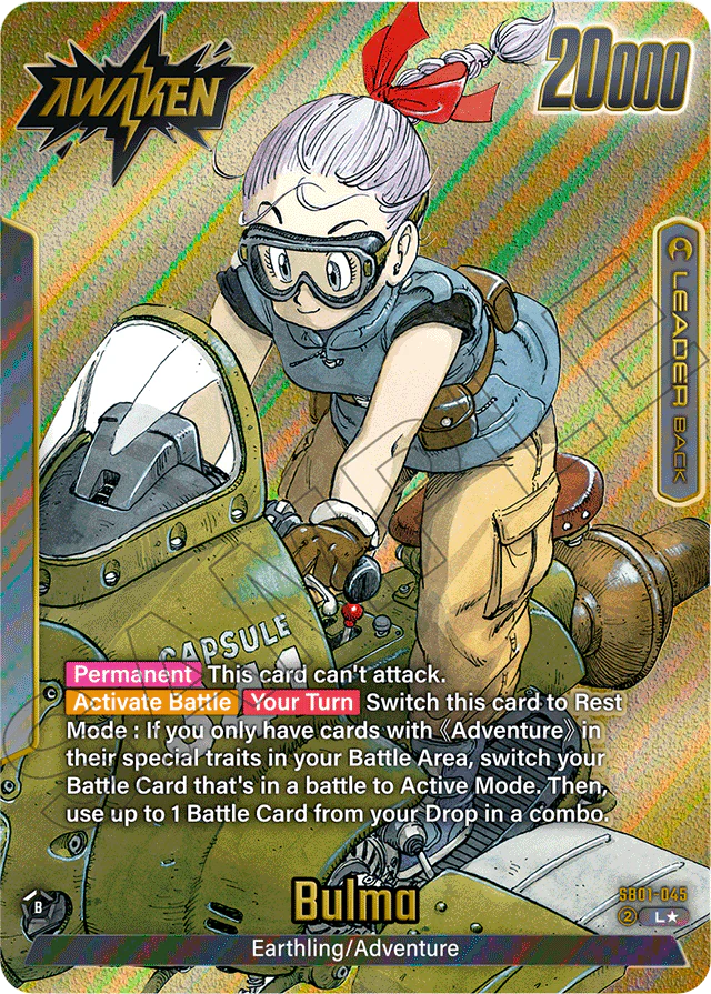 Bulma - SB01-045 (Gold) - Manga Booster 01 - Leader - SB01-045