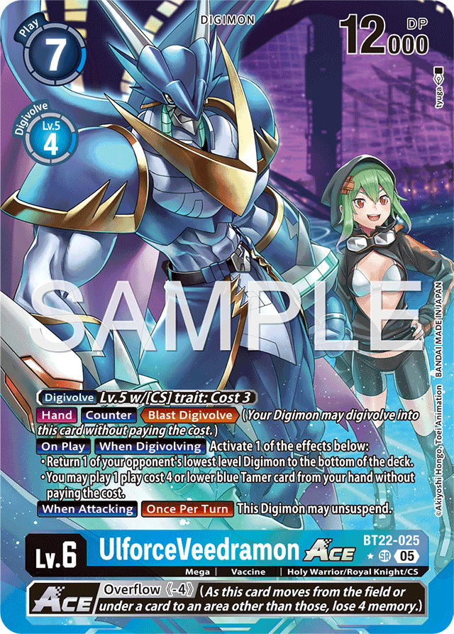 UlforceVeedramon ACE (Alternate Art) - Cyber Eden - Super Rare - BT22-025 SR