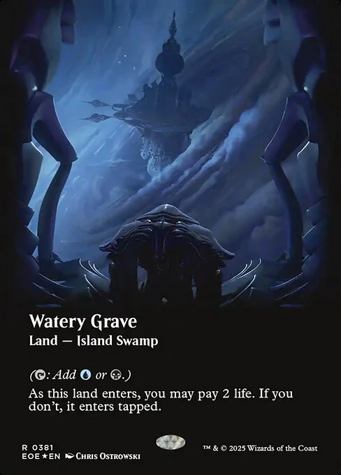 Watery Grave (Borderless) (Galaxy Foil) - Edge of Eternities - R - 381