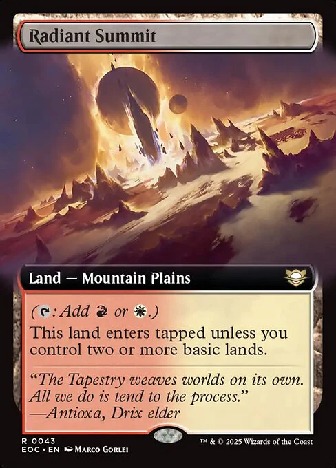 Radiant Summit (Extended Art) - Commander: Edge of Eternities - R - 43