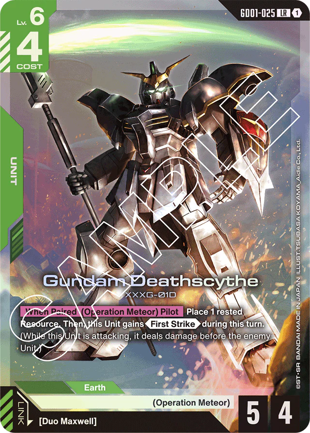 Gundam Deathscythe (GD01-025) - Newtype Rising - Legend Rare - GD01-025