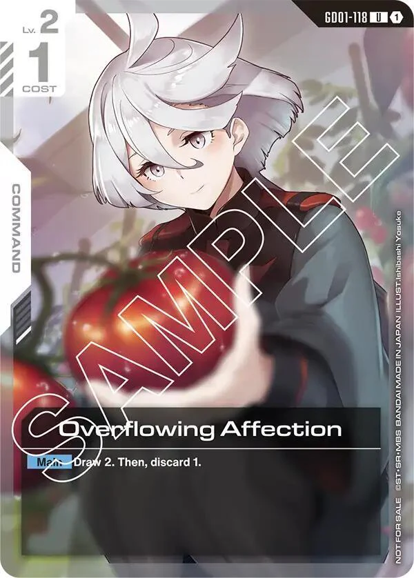 Overflowing Affection (Newtype Challenge 2025 Mission 1) - Gundam Promotional Cards - Uncommon - GD01-118