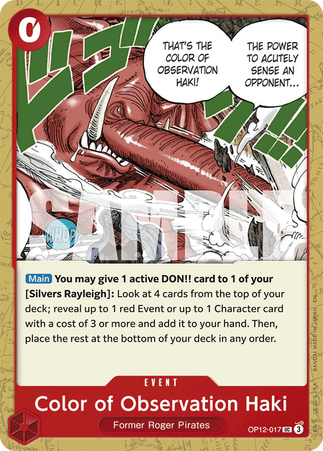 Color of Observation Haki - Legacy of the Master - UC - OP12-017
