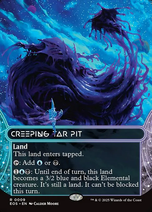 Creeping Tar Pit (0009) (Borderless) - Edge of Eternities: Stellar Sights - R - 9