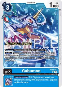 Gabumon - Cyber Eden Release Event Cards - Uncommon - BT22-017 U