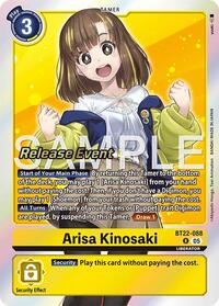 Arisa Kinosaki - Cyber Eden Release Event Cards - Rare - BT22-088 R