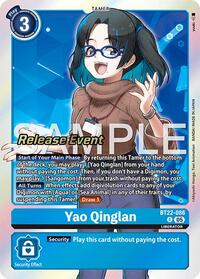Yao Qinglan - Cyber Eden Release Event Cards - Rare - BT22-086 R