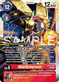 WarGreymon - Cyber Eden Release Event Cards - Rare - BT22-013 R