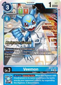 Veemon - Cyber Eden Release Event Cards - Rare - BT22-019 R