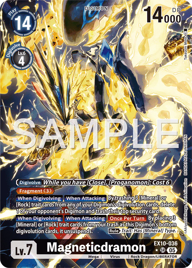 Magneticdramon (Alternate Art) - Sinister Order - Super Rare - EX10-036 SR