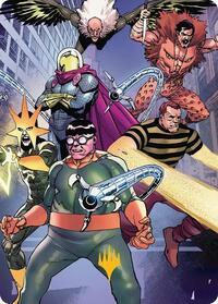 Behold the Sinister Six! Art Card (45/54) (Gold-Stamped Planeswalker Symbol) - Art Series: Marvel's Spider-Man - S - 45