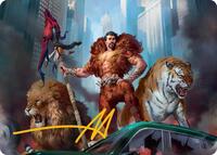 Kraven, Proud Predator Art Card (Gold-Stamped Signature) - Art Series: Marvel's Spider-Man - S - 28