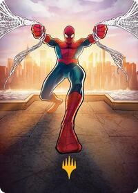 Amazing Spider-Man Art Card (36/54) (Gold-Stamped Planeswalker Symbol) - Art Series: Marvel's Spider-Man - S - 36