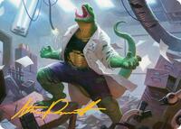 Lizard, Connors's Curse Art Card (Gold-Stamped Signature) - Art Series: Marvel's Spider-Man - S - 18
