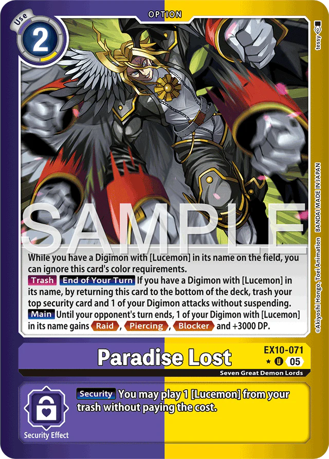 Paradise Lost (Limited Foil) - Sinister Order - Uncommon - EX10-071 U