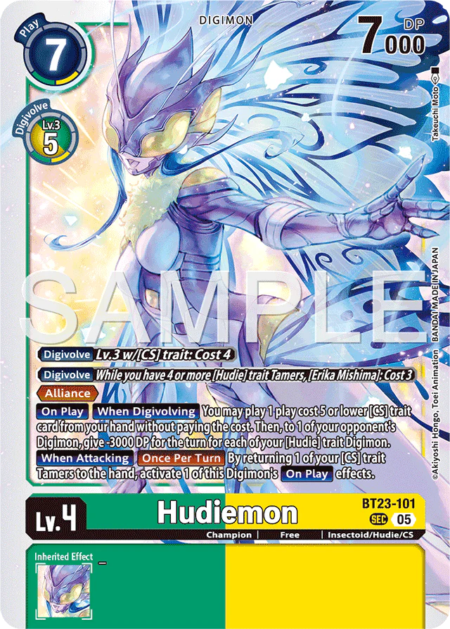 Hudiemon - Hackers' Slumber - Secret Rare - BT23-101 SEC