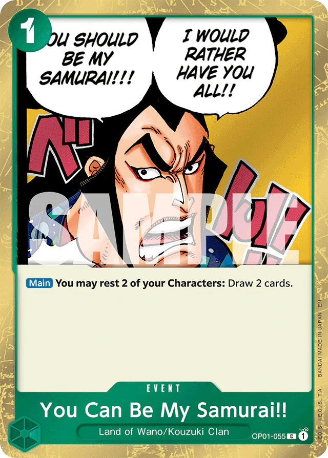 You Can Be My Samurai!! (Pirate Foil) - Premium Booster -The Best- Vol. 2 - C - OP01-055