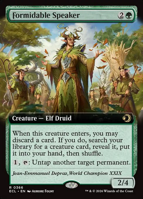 Formidable Speaker (Extended Art) - Lorwyn Eclipsed - R - 366