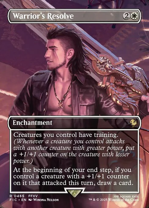 Warrior's Resolve (Borderless) - Commander: FINAL FANTASY - R - 465