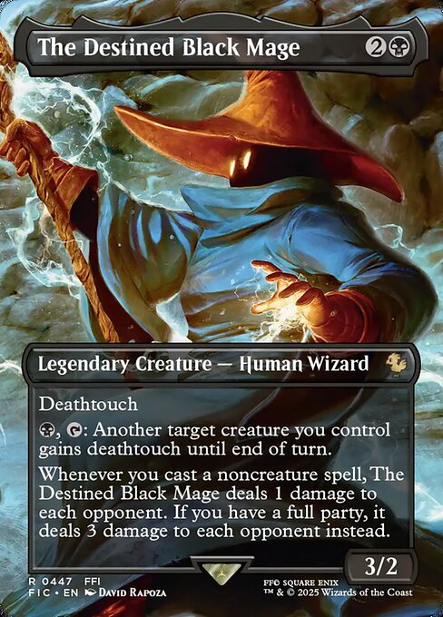 The Destined Black Mage (Borderless) - Commander: FINAL FANTASY - R - 447