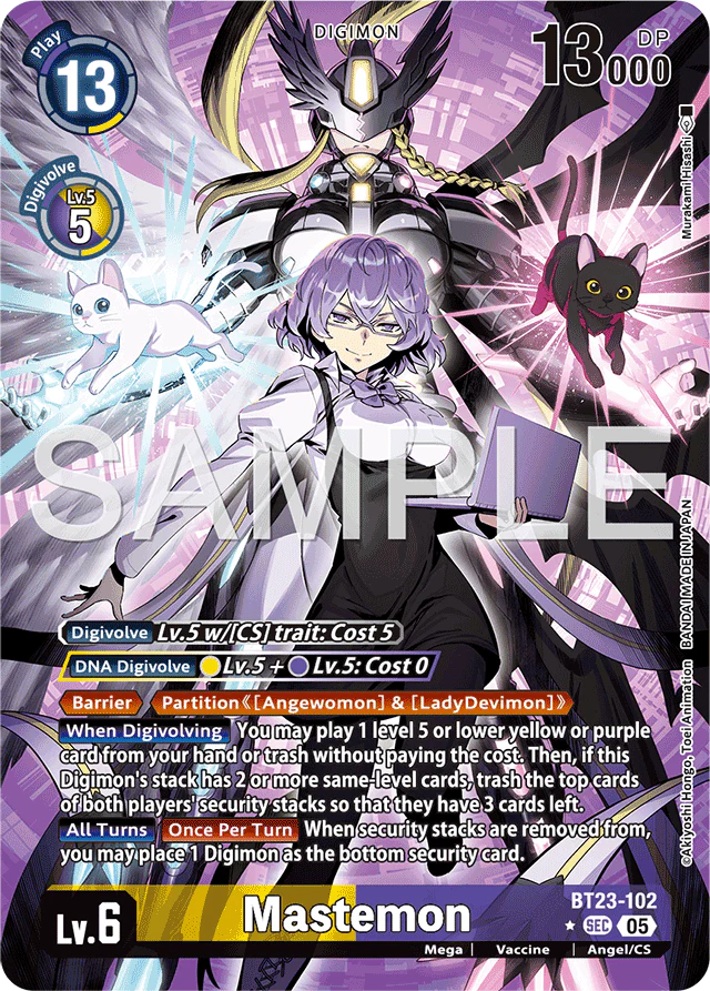 Mastemon (Alternate Art) - Hackers' Slumber - Secret Rare - BT23-102 SEC
