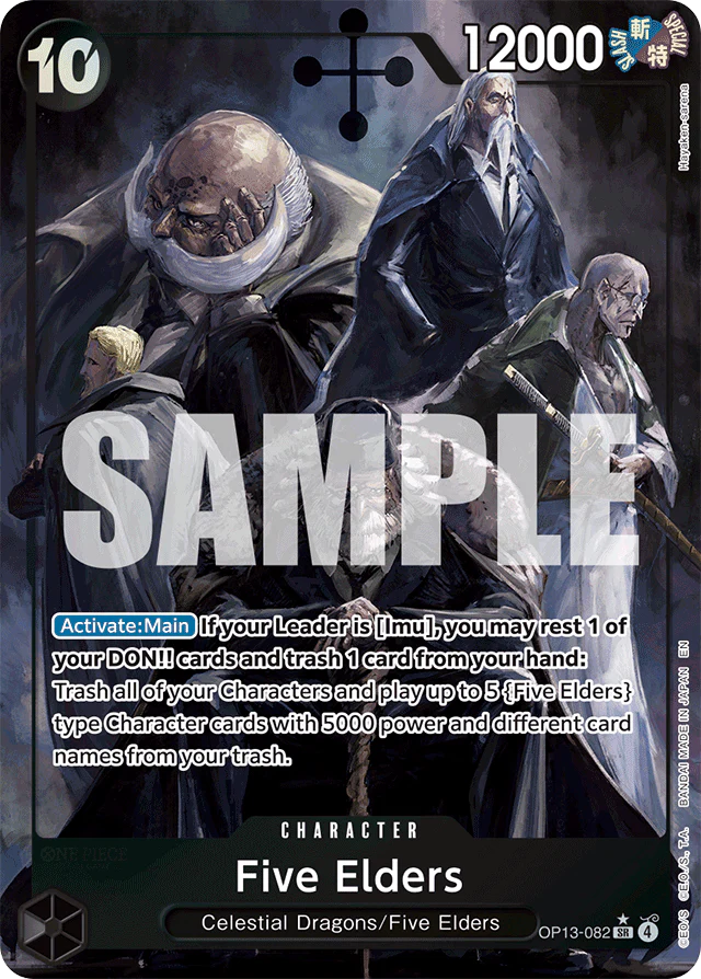 Five Elders (Alternate Art) - Carrying On His Will - SR - OP13-082