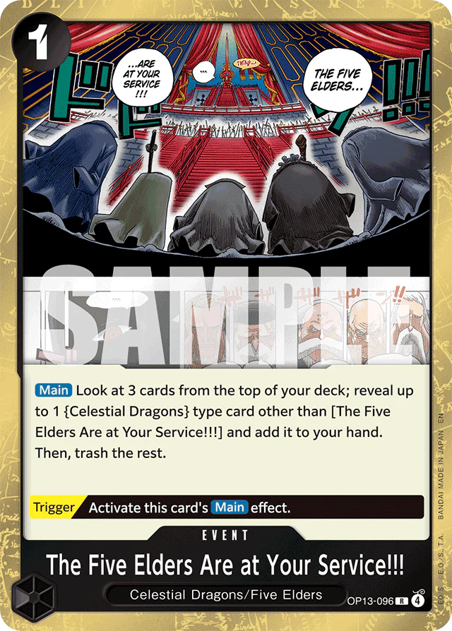 The Five Elders Are at Your Service!!! - Carrying On His Will - R - OP13-096