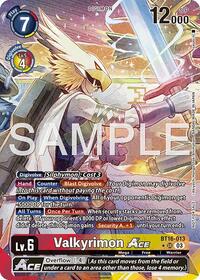 Valkyrimon ACE (Winner) - Hackers' Slumber Release Event Cards - Super Rare - BT16-013 SR