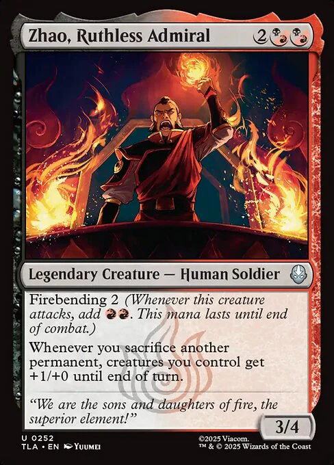 Zhao, Ruthless Admiral - Avatar: The Last Airbender - U - 252