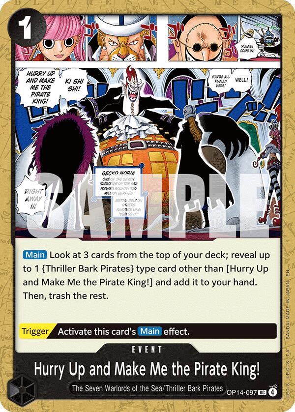 Hurry Up and Make Me the Pirate King! - The Azure Sea's Seven - UC - OP14-097