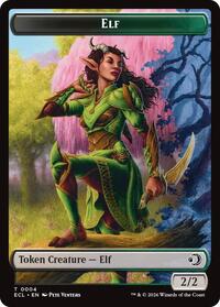 Elf // Kithkin (0007) Double-Sided Token - Lorwyn Eclipsed - T - 4 // 7