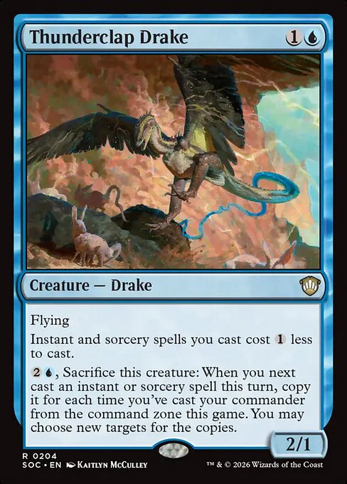 Thunderclap Drake - Commander: Secrets of Strixhaven - R - 204
