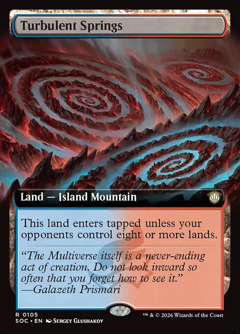 Turbulent Springs (Extended Art) - Commander: Secrets of Strixhaven - R - 105