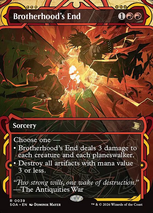 Brotherhood's End (JP Alternate Art) - Secrets of Strixhaven: Mystical Archive - R - 104