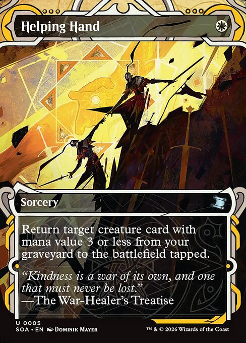 Helping Hand (JP Alternate Art) - Secrets of Strixhaven: Mystical Archive - U - 70