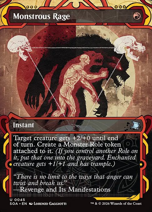 Monstrous Rage (JP Alternate Art) - Secrets of Strixhaven: Mystical Archive - U - 110