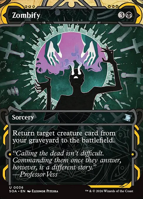 Zombify (JP Alternate Art) - Secrets of Strixhaven: Mystical Archive - U - 101