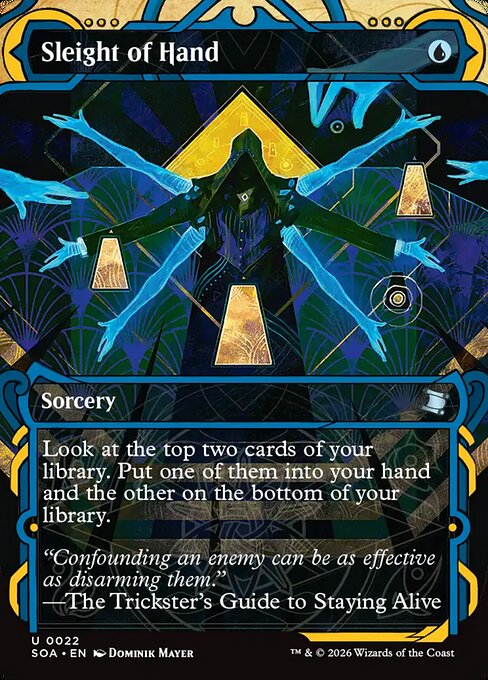 Sleight of Hand (JP Alternate Art) - Secrets of Strixhaven: Mystical Archive - U - 87