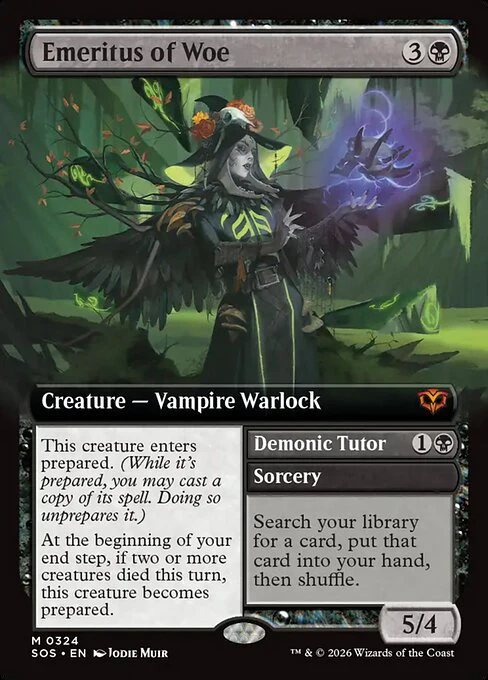 Emeritus of Woe (Extended Art) - Secrets of Strixhaven - M - 324