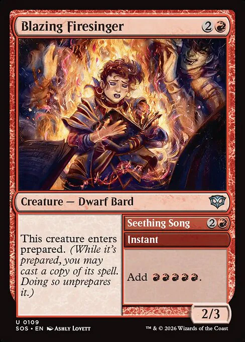 Blazing Firesinger - Secrets of Strixhaven - U - 109